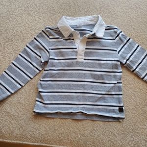 Janie and Jack Striped Rugby long sleeved shirt